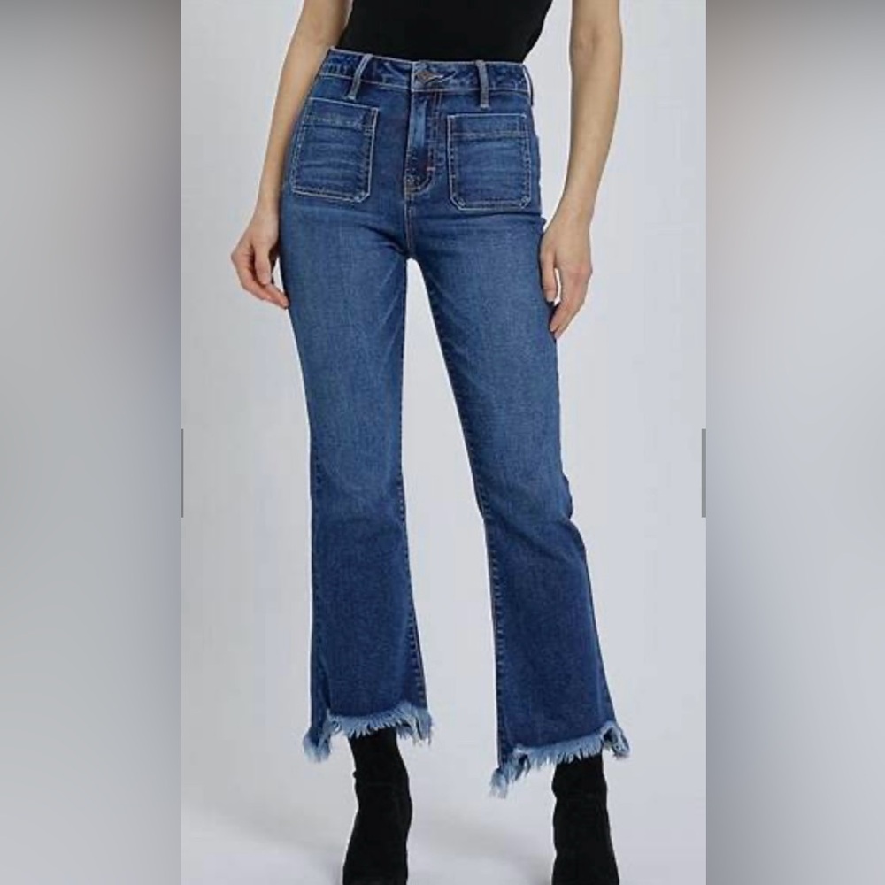 Hidden Jeans | Dark Blue Frayed Hem Jeans
